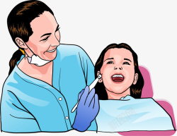 牙医刷牙牙龈出血矢量图高清图片