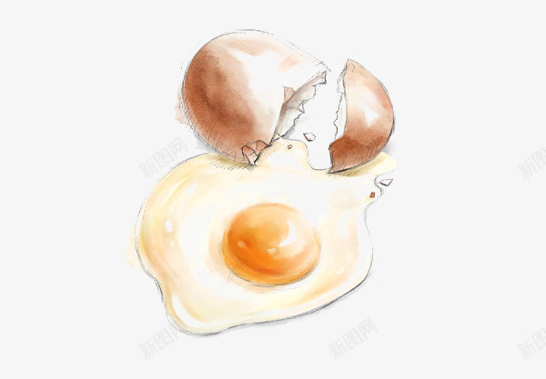 鸡蛋png免抠素材_新图网 https://ixintu.com 手绘 手绘鸡蛋 打碎的鸡蛋