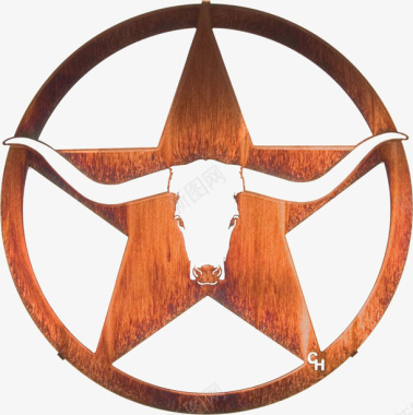 公牛和五角星logo图标图标