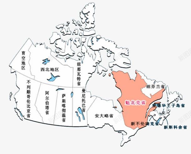 简约加拿大地图png免抠素材_新图网 https://ixintu.com 加拿大地图 简约 素材 线条