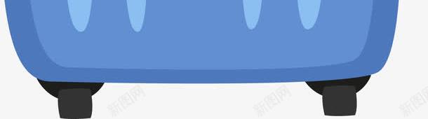 蓝色拉杆箱png免抠素材_新图网 https://ixintu.com 出差 卡通拉杆箱 卡通行李箱 手绘拉杆箱 旅行箱 登机箱 蓝色