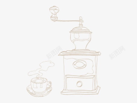 老式咖啡机png免抠素材_新图网 https://ixintu.com 煮咖啡咖啡机咖啡杯
