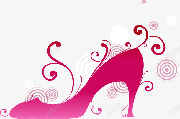 创意时尚粉色高跟鞋png免抠素材_新图网 https://ixintu.com 创意 时尚 粉色 设计 高跟鞋