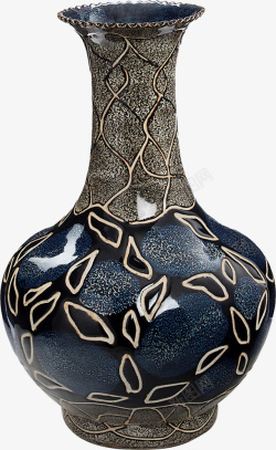 粗花纹古董花瓶高清图片