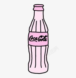 粉色瓶装可乐素材