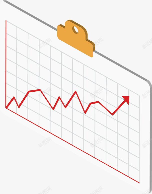 白板上的趋势图矢量图ai免抠素材_新图网 https://ixintu.com 卡通手绘 坐标趋势图 白板 矢量图 红色 趋势图 黄色