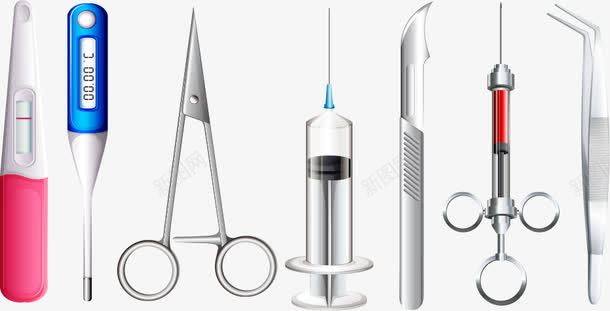 医疗器械png免抠素材_新图网 https://ixintu.com 剪刀 医疗器械 卡通医疗 矢量医疗 针筒
