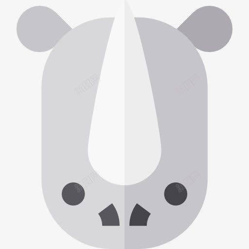 犀牛图标png_新图网 https://ixintu.com 动物 动物园 动物王国 哺乳动物 犀牛 犀牛正面 野生动物
