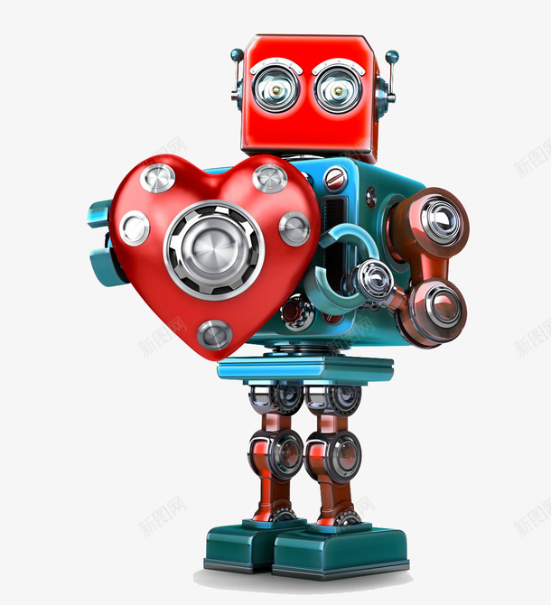 爱心组装机器人png免抠素材_新图网 https://ixintu.com 小机器人 机器人 爱心 组装机器人