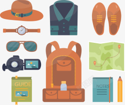 整齐的行李整整齐齐的旅游行李矢量图高清图片