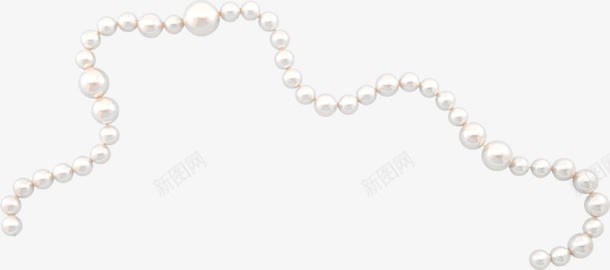 珍珠链条png免抠素材_新图网 https://ixintu.com 宝珠 珍珠 珠子 链条