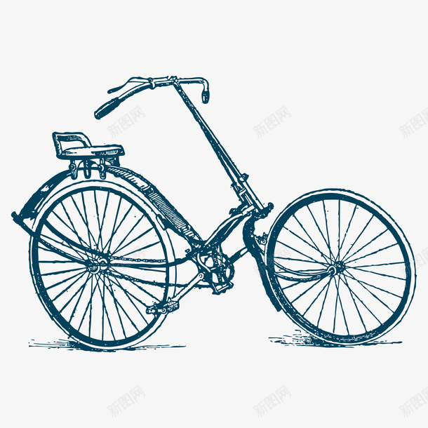古典自行车png免抠素材_新图网 https://ixintu.com png素材 手绘自行车 老式自行车 自行车