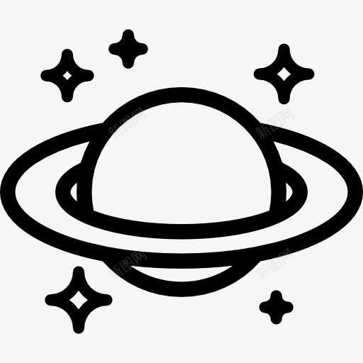 萨图恩图标png_新图网 https://ixintu.com 卡通土星 土星 地球 天文 太阳系 教育 科学