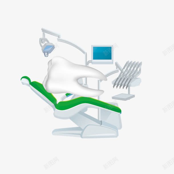 手绘卡通治疗牙齿器械png免抠素材_新图网 https://ixintu.com 卡通 器械 治疗 牙齿
