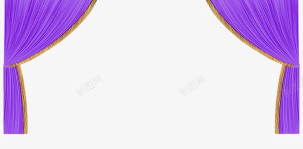 紫色窗帘png免抠素材_新图网 https://ixintu.com 帷幔 窗帘 紫色