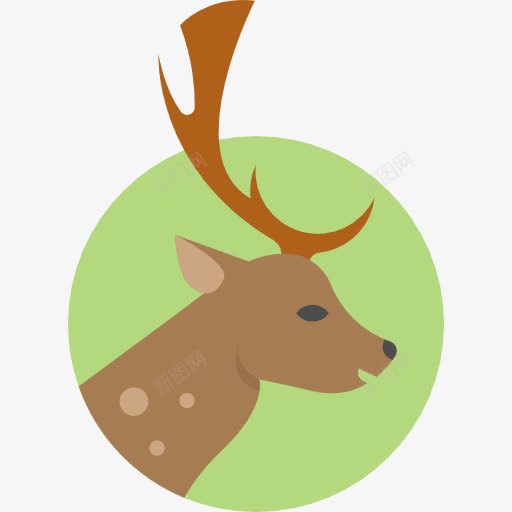 鹿图标png_新图网 https://ixintu.com 动物 动物园 动物王国 哺乳动物 野生动物 鹿