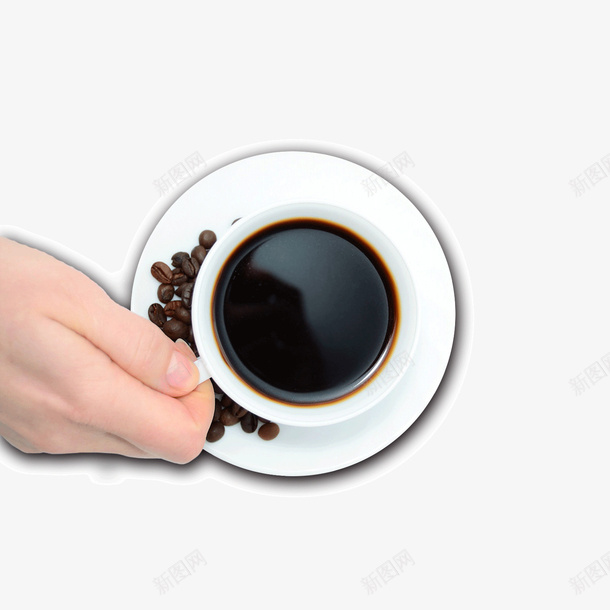 手拿咖啡png免抠素材_新图网 https://ixintu.com 咖啡 咖啡豆 手拿杯子 杯子