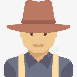 勤劳人吉祥多园丁图标高清图片
