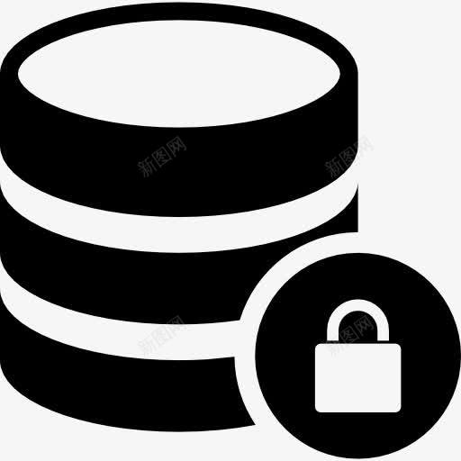 数据库保护图标png_新图网 https://ixintu.com 保护 挂锁 接口 数据保护 数据库 符号 锁定
