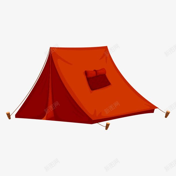 红色帐篷png免抠素材_新图网 https://ixintu.com 卡通帐篷 帐篷 帐篷素材 简单帐篷