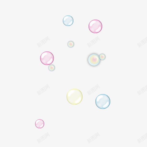 彩色的泡泡png免抠素材_新图网 https://ixintu.com 彩色 泡泡 漂浮