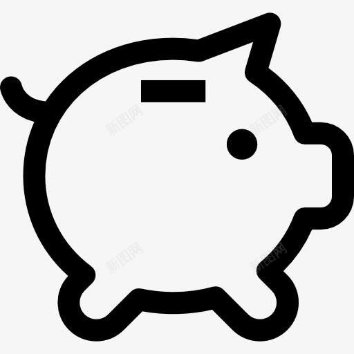 扑满图标png_新图网 https://ixintu.com 保存 储蓄 商务和购物 存钱罐 硬币 资金 钱