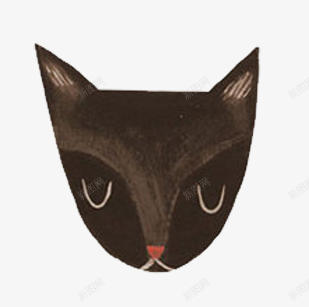 卡通黑色猫头png免抠素材_新图网 https://ixintu.com 卡通 忧郁的猫 沉睡的猫 猫头 黑猫 黑色