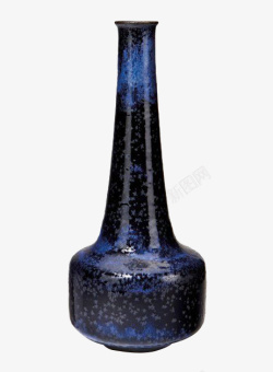 蓝色陶瓷瓶子素材