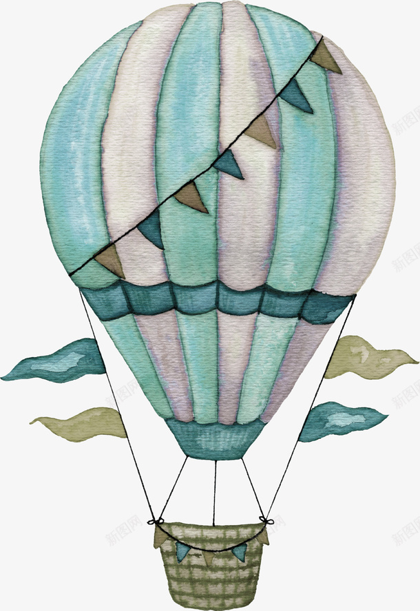 卡通手绘彩色的降落伞png免抠素材_新图网 https://ixintu.com 创意 动漫动画 卡通手绘 彩色的 艺术 降落伞