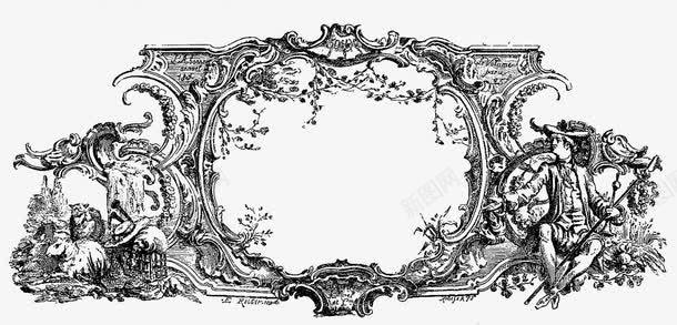 欧式复古边框png免抠素材_新图网 https://ixintu.com 复古风 欧式 花卉 边框