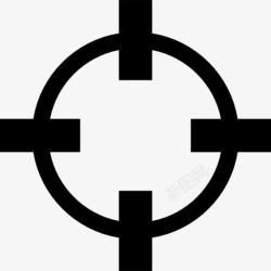十字线十字型轮廓图标高清图片