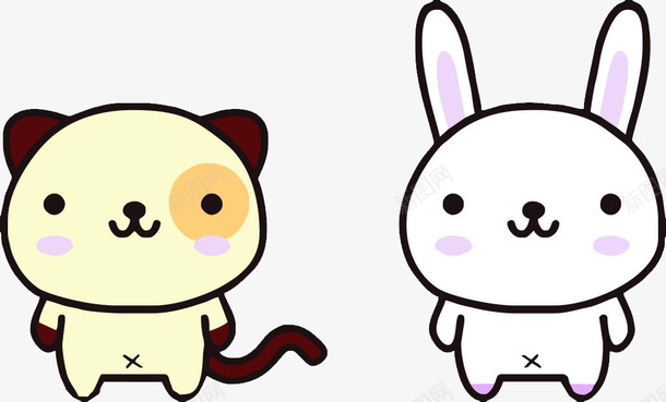 可爱小兔子卡通png免抠素材_新图网 https://ixintu.com 卡通兔子 卡通画 卡通素材 可爱小兔子卡通