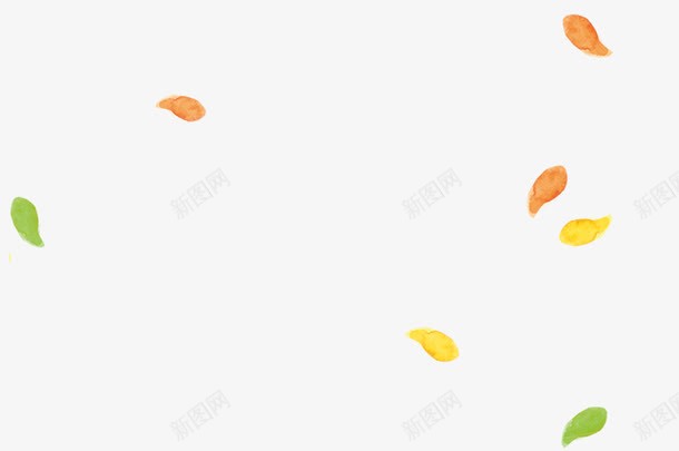 水彩手绘树叶漂浮png免抠素材_新图网 https://ixintu.com 免抠PNG 手绘 树叶 水彩 漂浮素材