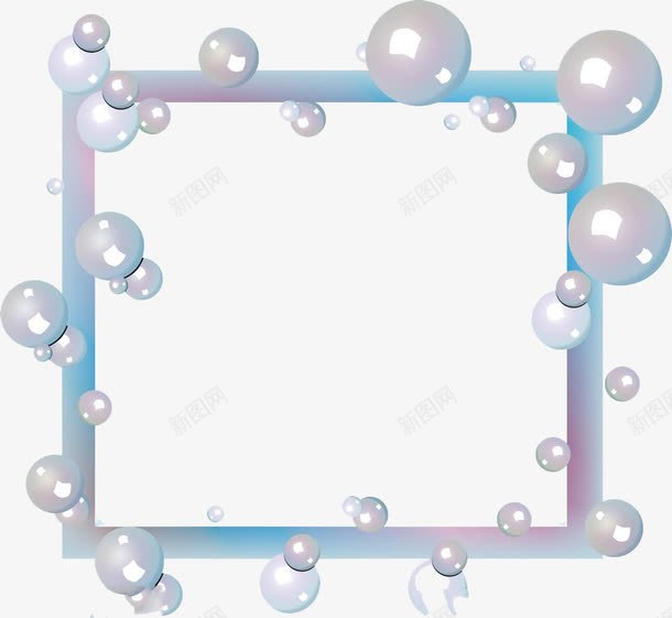 之立体泡泡边框png免抠素材_新图网 https://ixintu.com 亮度 泡泡 立体 边框