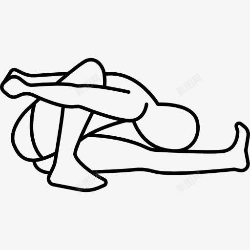 男人坐在地板上伸展腿和腰图标png_新图网 https://ixintu.com 健身 平静 放松 普拉提 瑜伽 运动