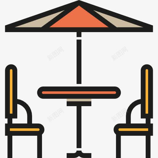 阳台图标png_新图网 https://ixintu.com 太阳伞 家具和家居 桌椅 阳台 餐厅