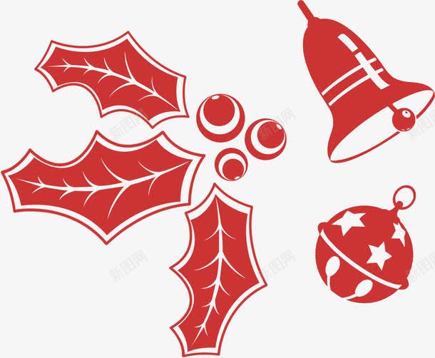 圣诞节图标png_新图网 https://ixintu.com 图案 圣诞节 扁平化 温暖 红色 装饰