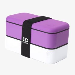 紫色双层便当盒素材