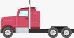 红色大型货车图卡通红色货车高清图片