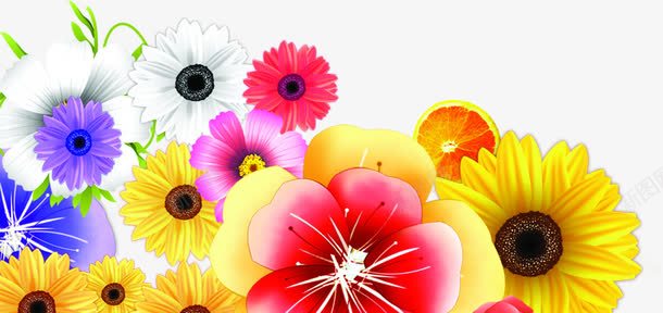 彩色卡通创意花朵美景png免抠素材_新图网 https://ixintu.com 创意 卡通 彩色 美景 花朵