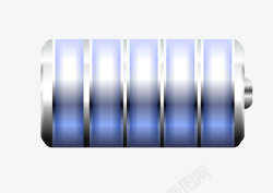 电池进程蓝色卡通手绘电量条矢量图图标高清图片