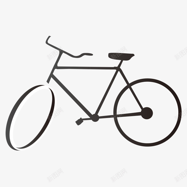自行车手绘矢量图图标ai_新图网 https://ixintu.com 手绘 简约 自行车 矢量图