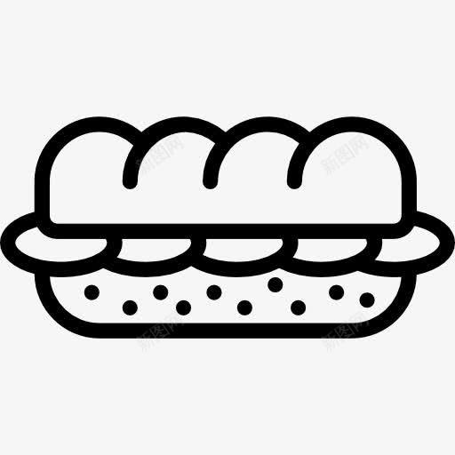 三明治图标png_新图网 https://ixintu.com 三明治 垃圾食品 快餐 面包 食品