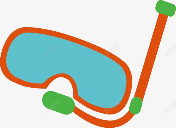 卡通潜水面具矢量图ai免抠素材_新图网 https://ixintu.com 卡通 游泳 潜水 潜水面具 面具 面具设计 矢量图