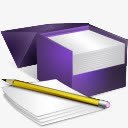 紫色文档办公图标图标