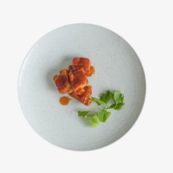 盘子里的排骨素材