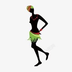 女裙子非洲跳舞女孩素材