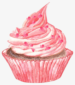 粉色奶油蛋糕素材