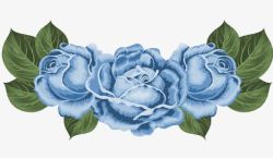 蓝色玫瑰装饰背景素材
