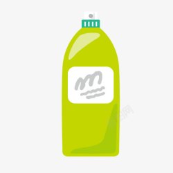 卡通清洁剂绿色喷雾瓶高清图片